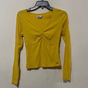 Hollister Mustard Long Sleeve Women's Top